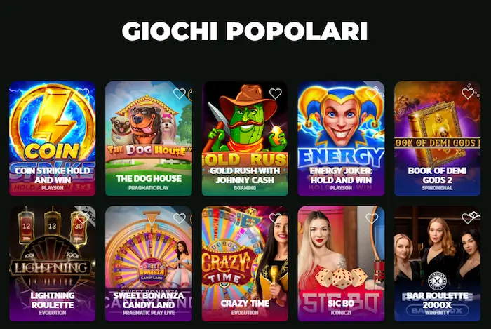 Winbeatz Casino giochi